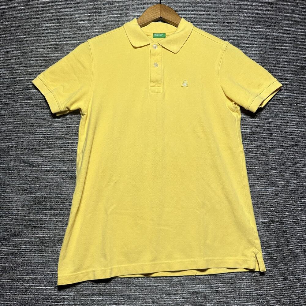 United Colors of Benetton Polo Men's 2XL Yellow Kids 11-12 Short Sleeve